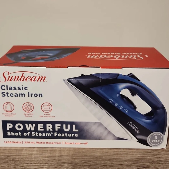 Sunbeam Classic Steam Iron Blue New - Picture 1 of 8